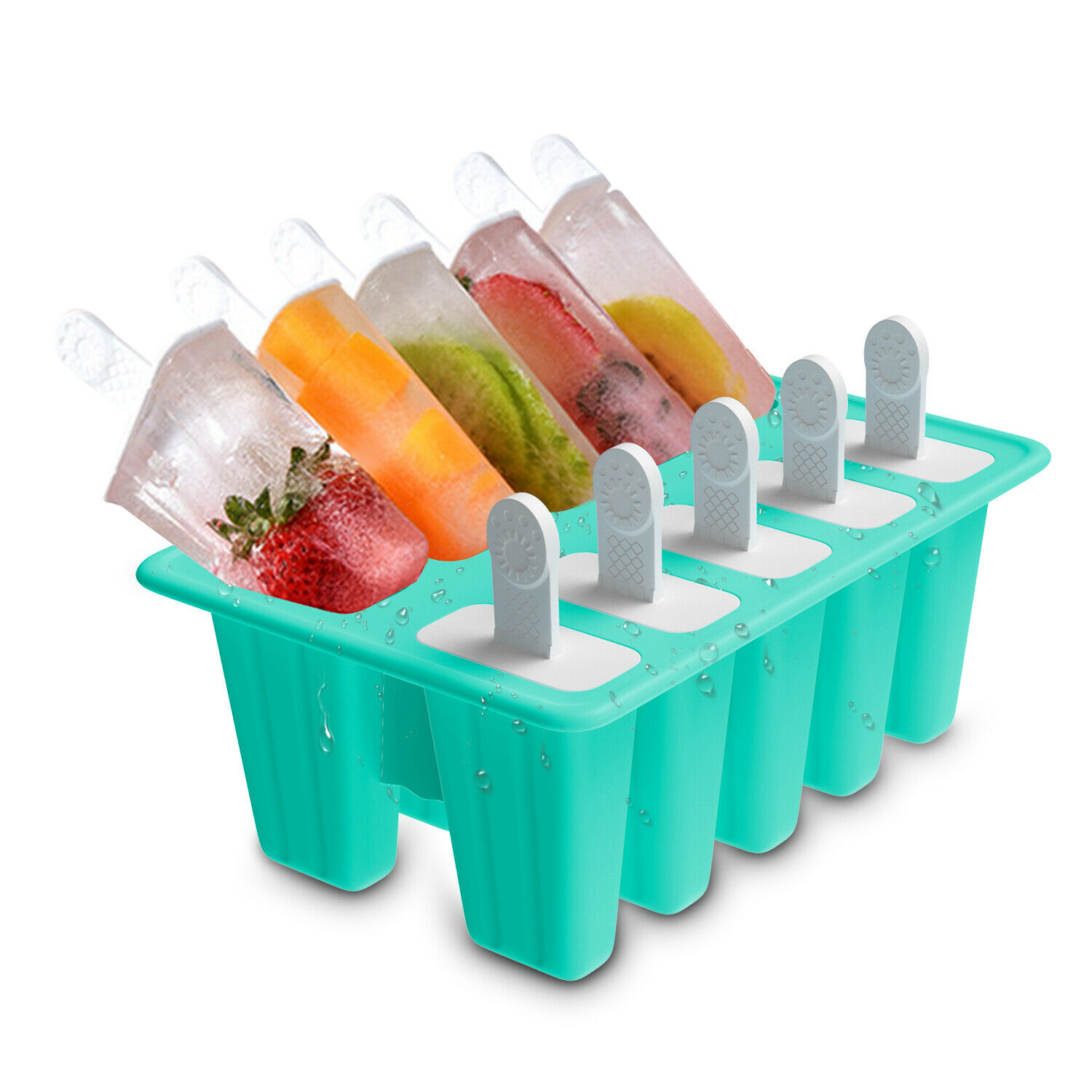 Ice Cream Popsicle Frozen Mold Silicone Lolly Pop Maker Mould Ice Tray Cover Lid - Fresh Stock Dated February 2026