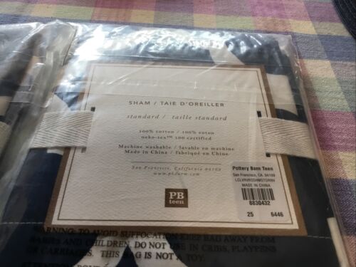Pottery Barn PB Teen Lucky Clover Reversible Shams set of 2 New - Fresh Stock Dated December 2025