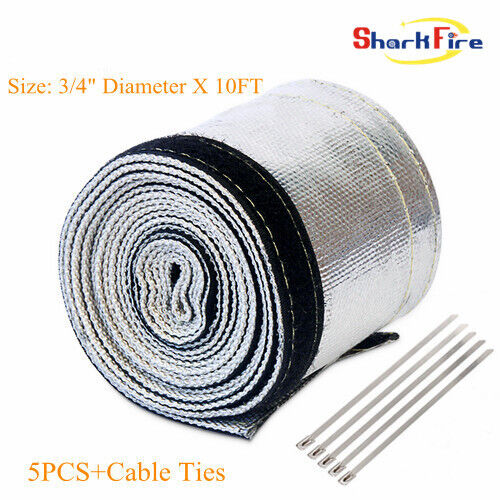 Hight quality Heat Shield Sleeve Insulated Wire Hose Cover Wrap Loom 3/4