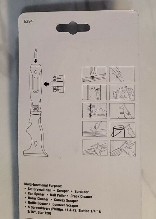 NEW Red Devil 15-in-1 Multi-Purpose Painter's Tool, EZ Grip, Screwdriver Handle - Fresh Stock Dated February 2026