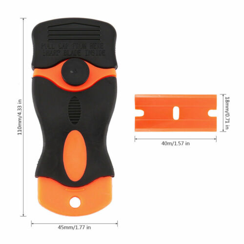 100Pcs Plastic Razor Blades and Razor Scraper Double Edged Sticker Removal Tool - Fresh Stock Dated December 2025