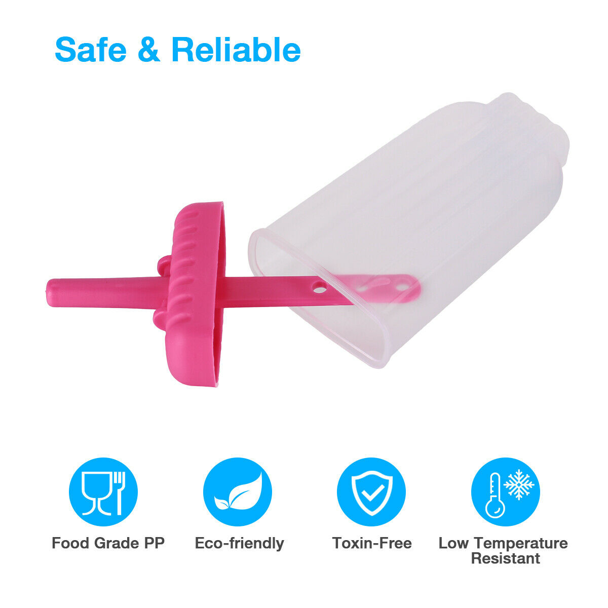 Kitchen Pop Popsicle Mold Maker Lolly Tray Pan DIY Frozen Ice Cream Mould New - Fresh Stock Dated December 2025