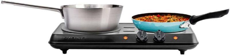 Double Burner Electric Cooking Stove 1700W Portable Infrared  Camping Two Plate - Fresh Stock Dated December 2025