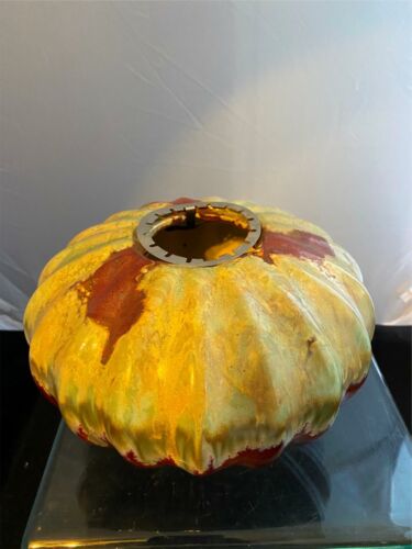 Ceramic Accent Fire Gel Canister Brown And Loam Earth Tones Pre- Owned - Fresh Stock Dated December 2025