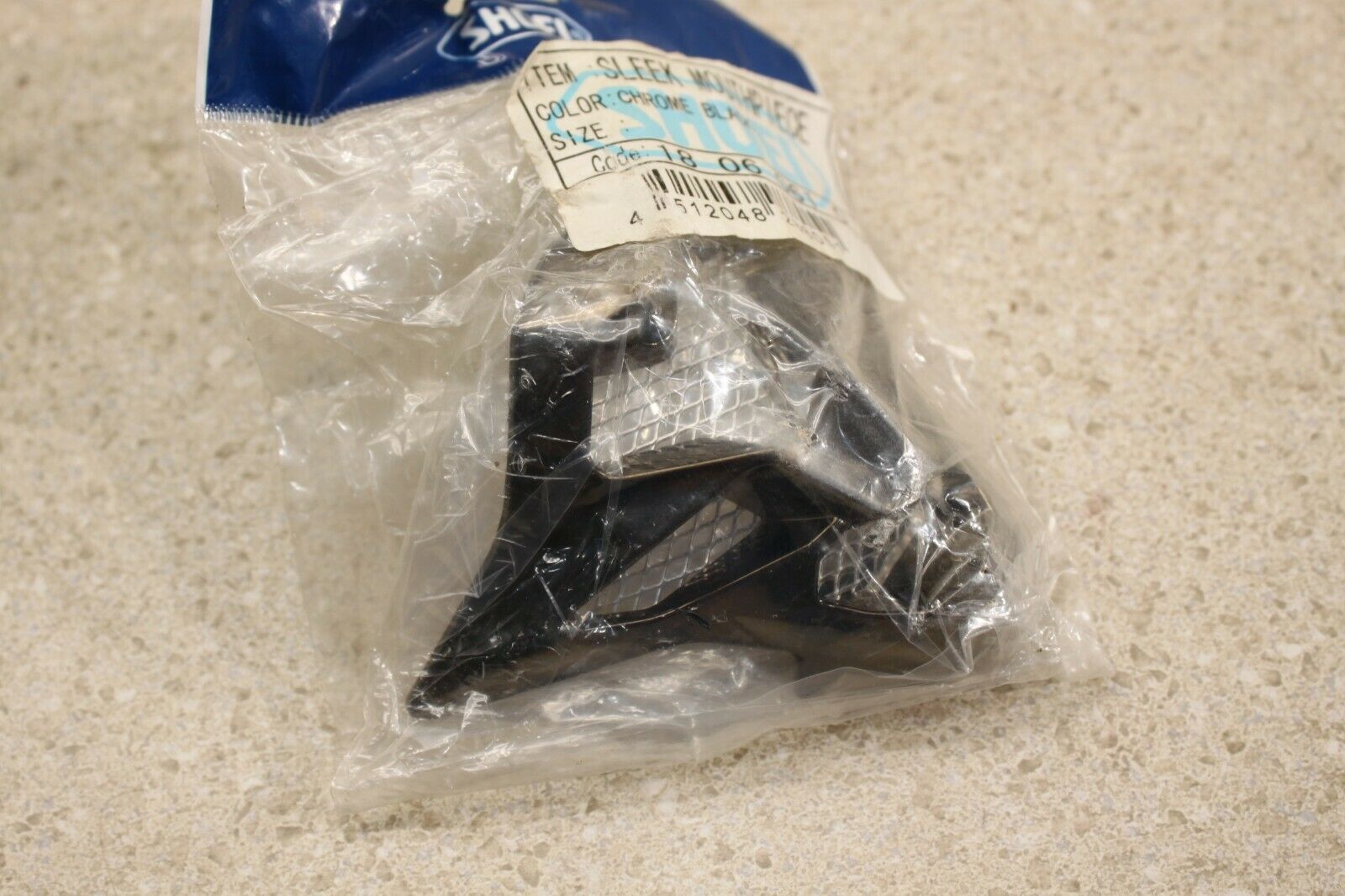 SHOEI VFX-W Sleek Mouthpiece Chrome Black - Fresh Stock Dated February 2026