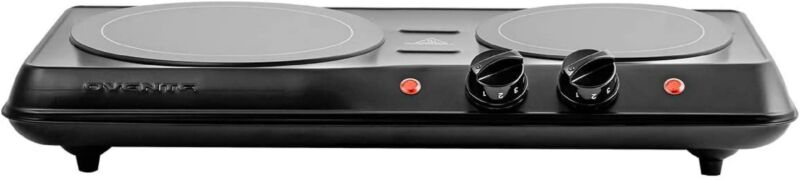 Double Burner Electric Cooking Stove 1700W Portable Infrared  Camping Two Plate - Fresh Stock Dated December 2025