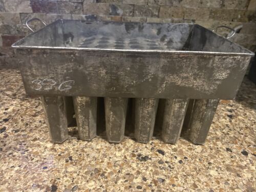Vintage Industrial 30 Slot Tin Paleta Popsicle Mold Cutlery Caddy Desk Organizer - Fresh Stock Dated December 2025