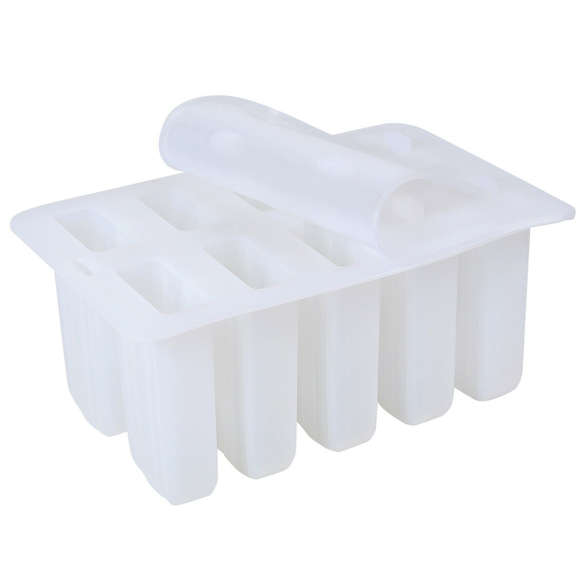 10 Cell Popsicle Molds Silicone DIY Frozen Ice Cream Mold Ice Lolly Pop Maker US - Fresh Stock Dated February 2026
