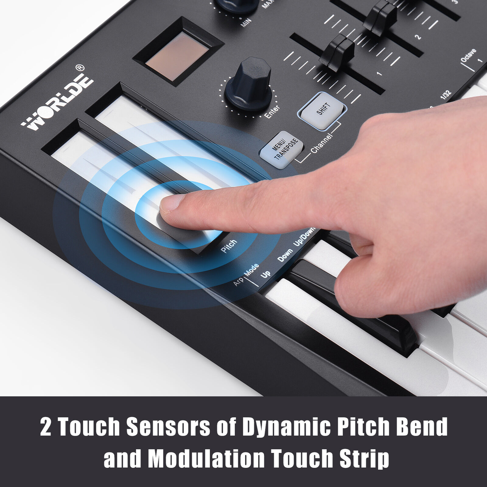 WORLDE Panda MINI II Portable 25- USB MIDI Keyboard Controller with 8 Q7Q5 - Fresh Stock Dated February 2026