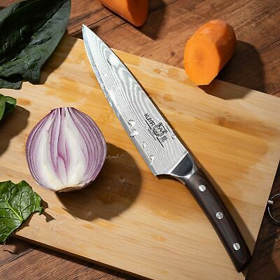 KUMA VG10 Damascus Chef Knife – 8 inch Chef Knife With Premium Wooden Handle - Fresh Stock Dated December 2025