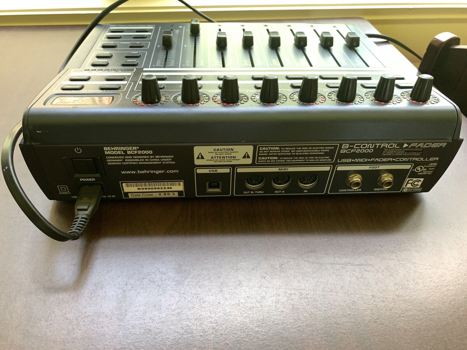 Behringer BCF2000 B-CONTROL FADER USB MIDI Controller - Fresh Stock Dated February 2026