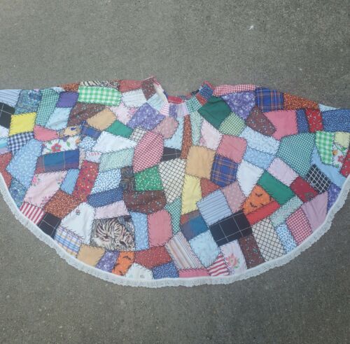 Vintage Patchwork Quilt Skirt Handmade Size Small Medium Flowey - Fresh Stock Dated December 2025