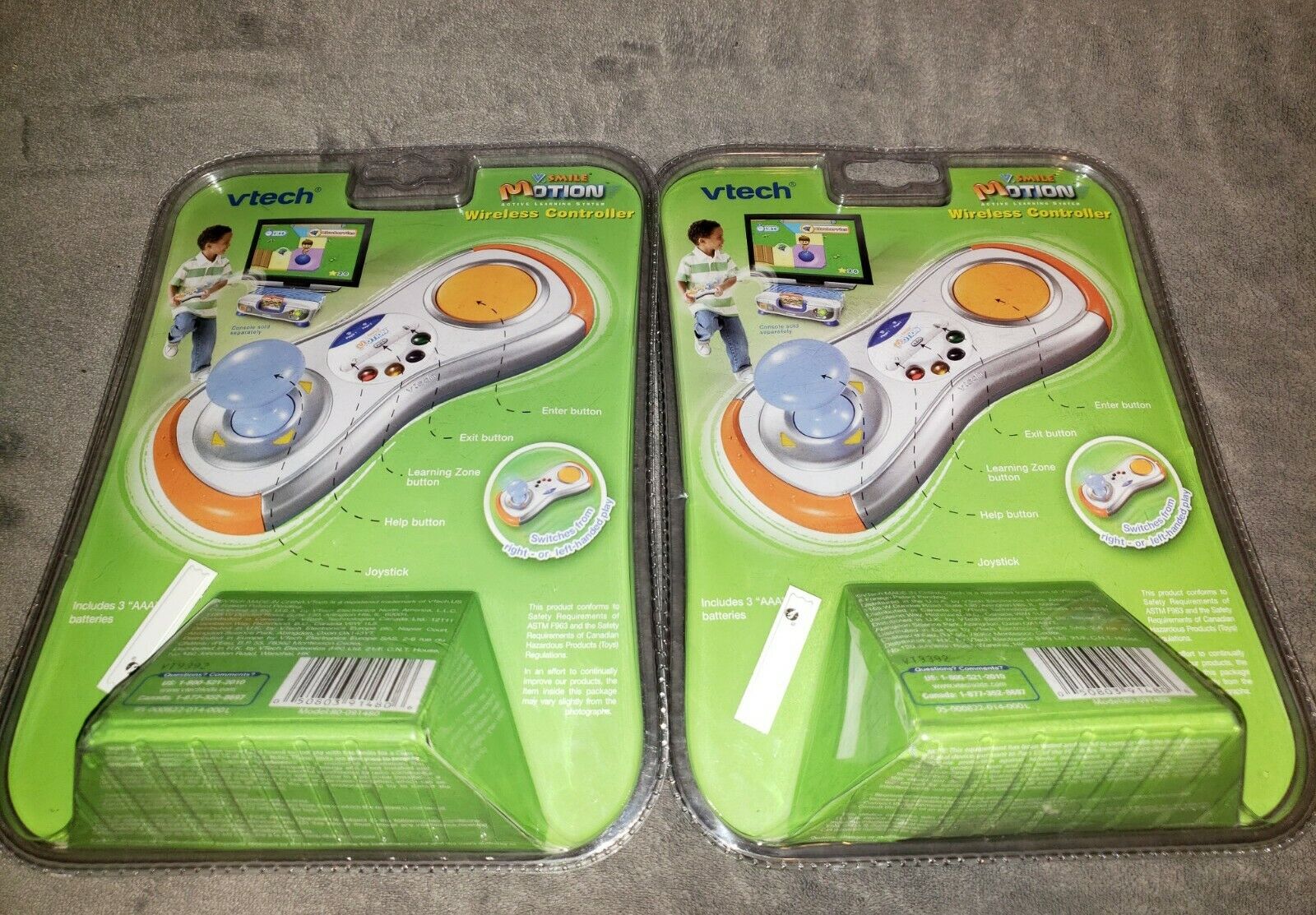 2 pack Vtech V.Smile V-MOTION Wireless Gamepad Joystick Controller Sealed NEW - Fresh Stock Dated February 2026