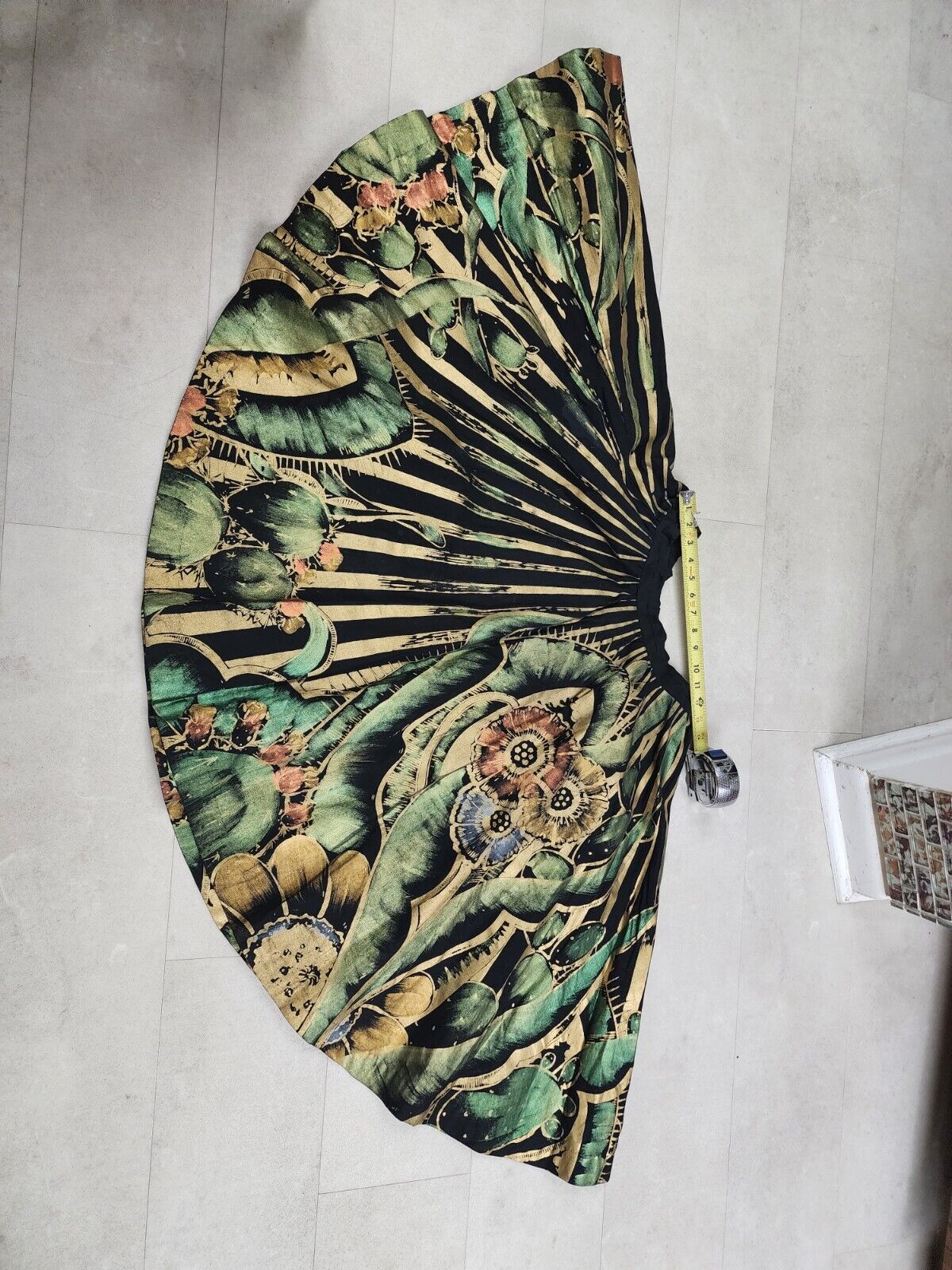 True 1950s Vtg W26-30 Mexican Hand Painted Circle Skirt Mexico Swing Full Dance - Fresh Stock Dated March 2026