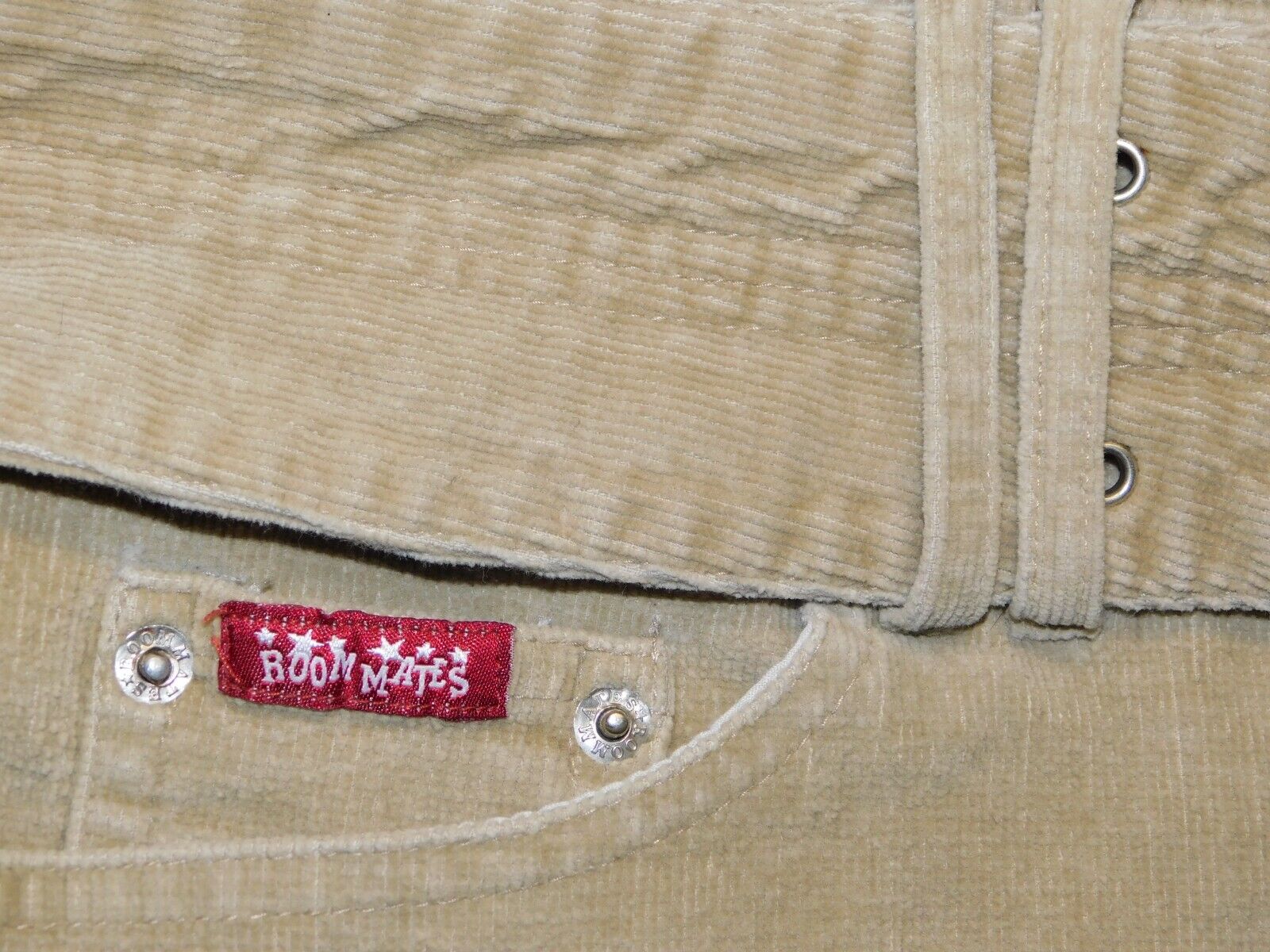 Vintage ROOMMATES mini Go Go skirt Corduroy stretch Sz 7/8   70’s Tan Hipster - Fresh Stock Dated March 2026