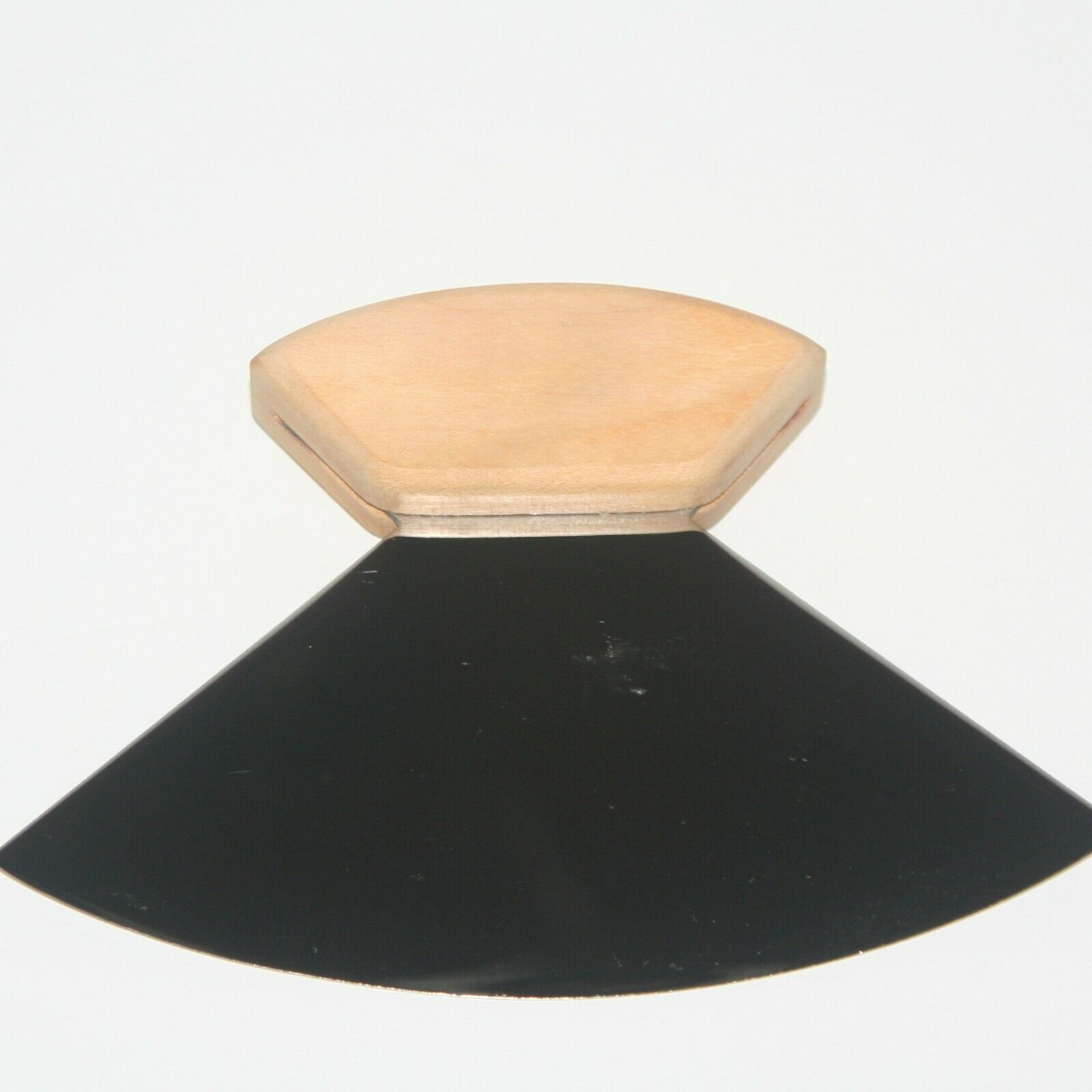 Alaskan Ulu Knife Blade, Etched Wolf on Wood Handle  4 x 5.75 - Fresh Stock Dated December 2025