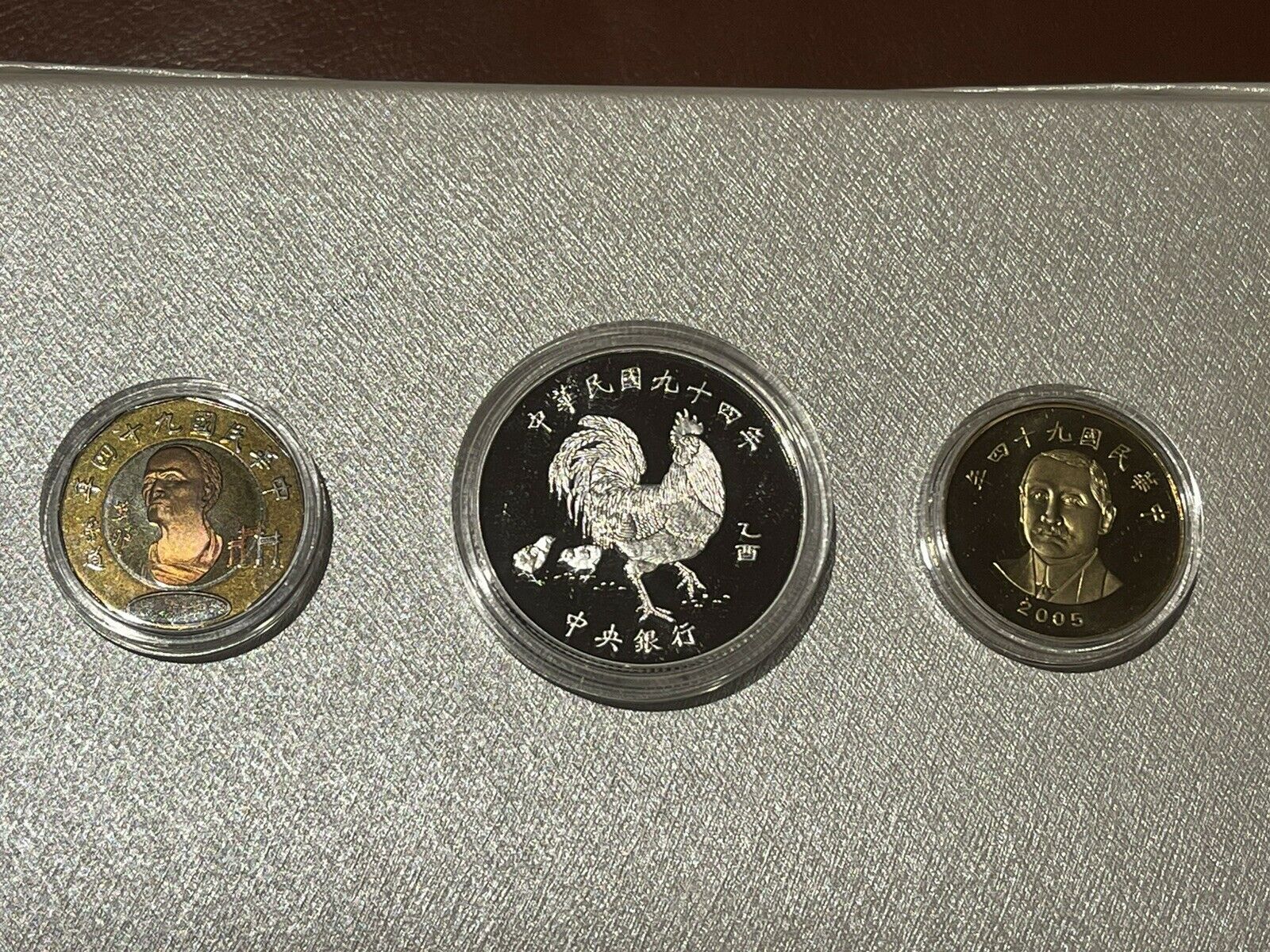 China Taiwan 2005 Lunar Rooster Zodiac Commemorative Coin Set Silver Coin 1oz - Fresh Stock Dated February 2026