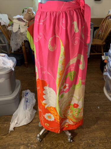 Vintage 60s70s Alice Of California Physcodelic Wrap Around Skirt - Fresh Stock Dated February 2026