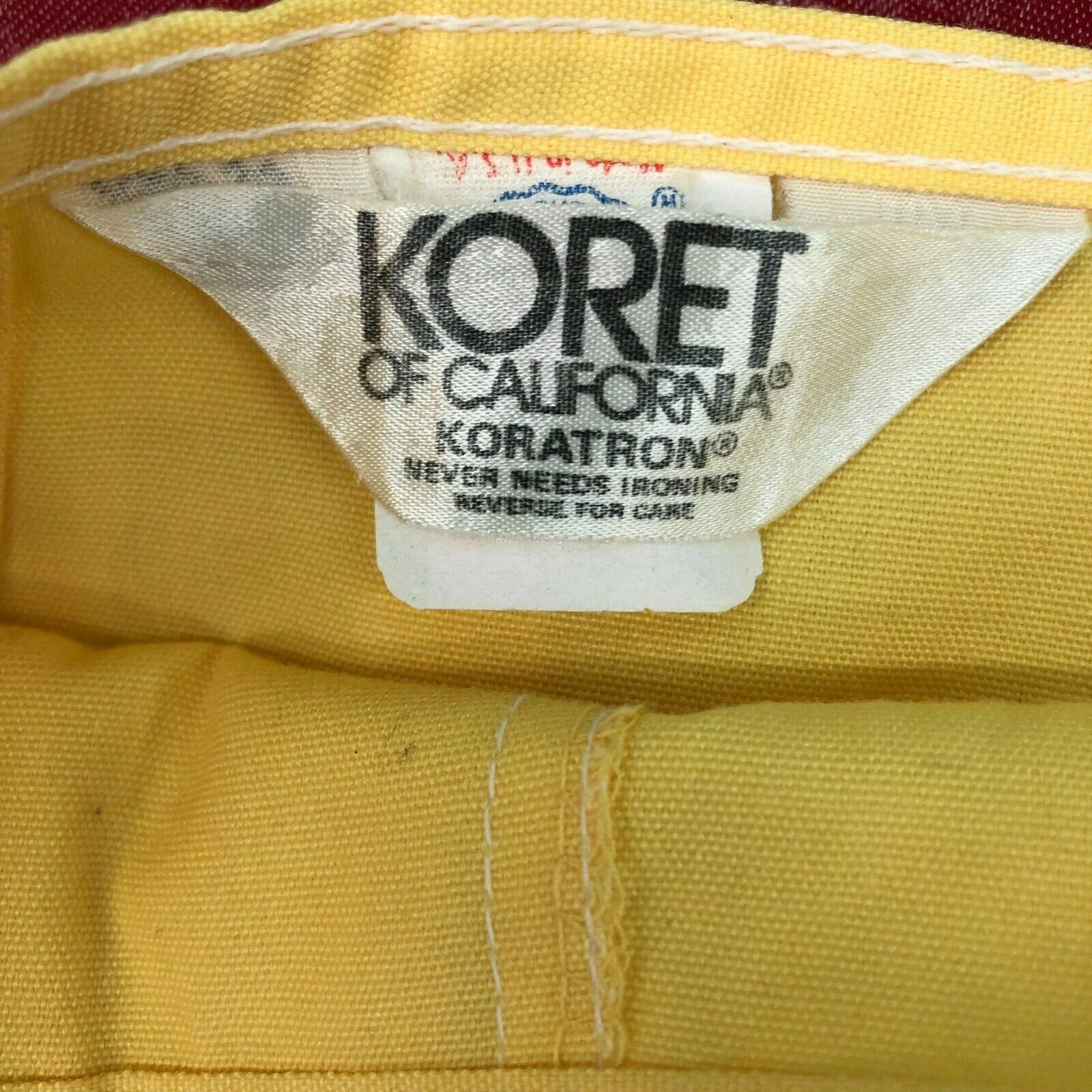Vintage Union USA Koret Of California Yellow Cotton Pocketed Womens Wrap Skirt - Fresh Stock Dated February 2026