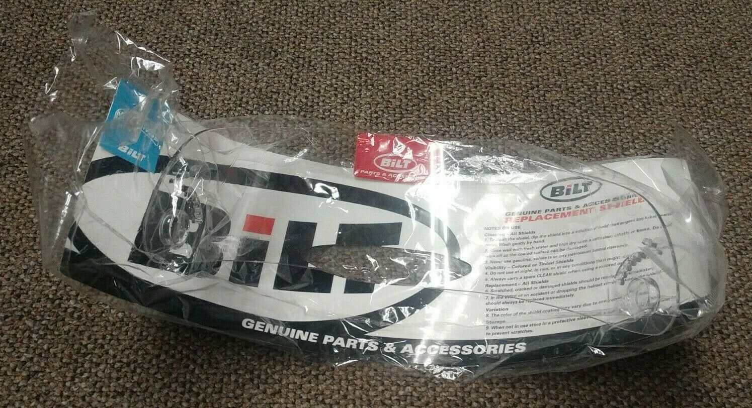 NEW BILT MOTORCYCLE HELMET REPLACEMENT SHIELD coding system 7 GENUINE PART - Fresh Stock Dated February 2026