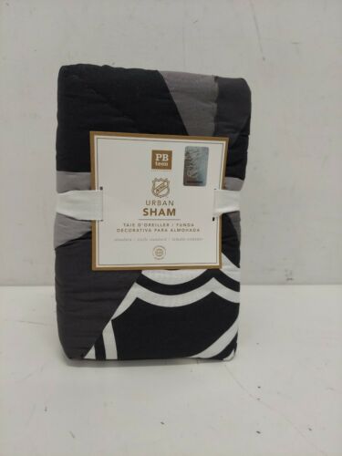 Pottery Barn Teen NHL Urban, Quilted Standard Sham New in OPEN packBlk/Gray - Fresh Stock Dated December 2025