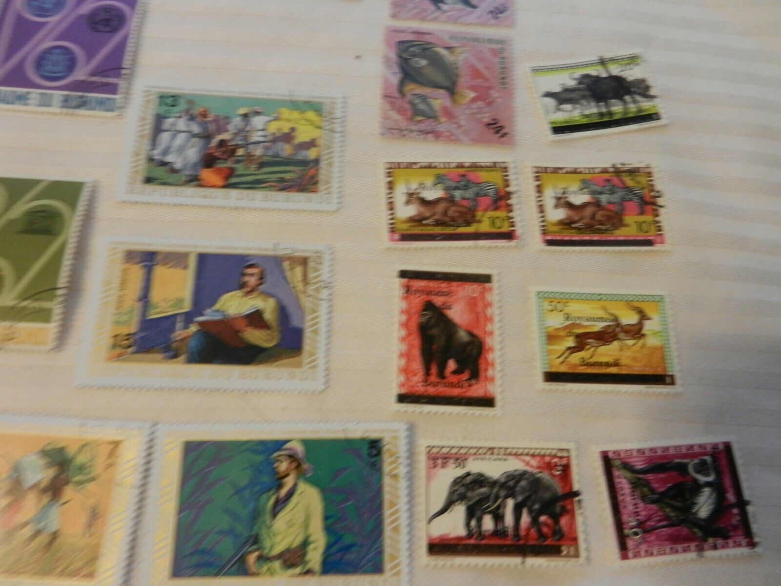 Lot of 32 Burundi Stamps, 1063, 1968, 1974 Soccer, Explorers, Paintings - Fresh Stock Dated December 2025