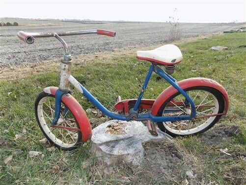 Murray Childs Bike Red White Blue Bicycle Troxel Seat Clipper Tires Vintage - Fresh Stock Dated February 2026