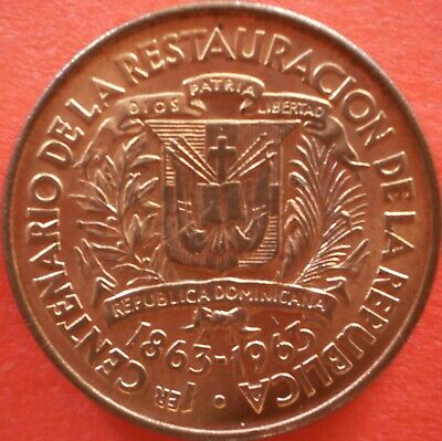DOMINICAN REPUBLIC 1 CENTAVO 1963 Dominicana Dominikanische Dominicaine Dom Rep - Fresh Stock Dated December 2025