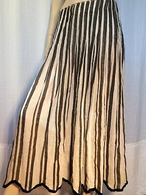 Vintage striped Cotton walking Skirt 1910’s Edwardian antique Steampunk M/L zig - Fresh Stock Dated December 2025