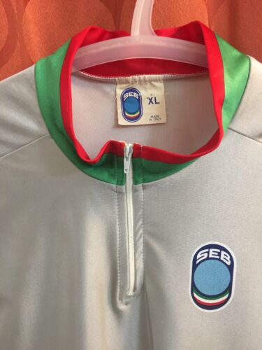 XL Vintage 1980s SEB ITALY DuPont LYCRA CYCLING JERSEYZero Miles FRANCESCO MOSER - Fresh Stock Dated December 2025