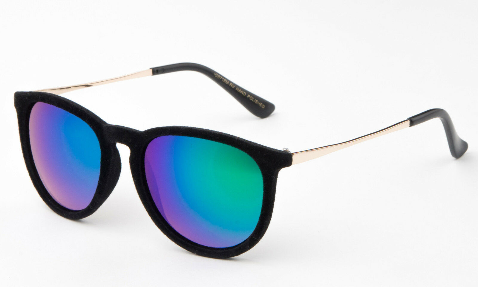 Black Velvet Halloween Sunglasses Eyewear Party Mirrored KeyHole Fuzzy Retro New - Fresh Stock Dated February 2026