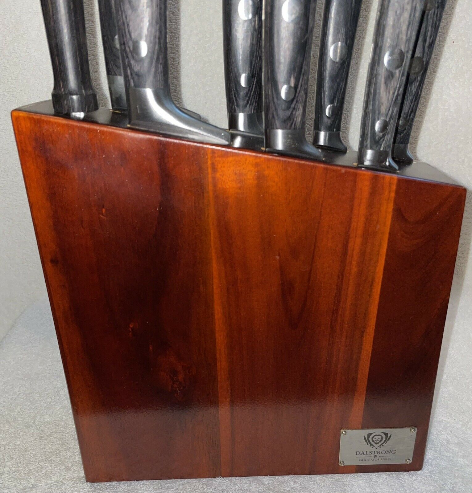 USED DALSTRONG Knife Block Set 8 Pc Gladiator Series German READ DESCRIPTION - Fresh Stock Dated December 2025