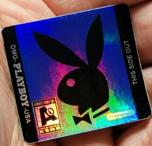 1 HOLO GAME BOY PLAYBOY🐇 (POKEMON BLUE) CARTRIDGE LABEL STICKER DMG-PLAYBOY-USA - Fresh Stock Dated December 2025