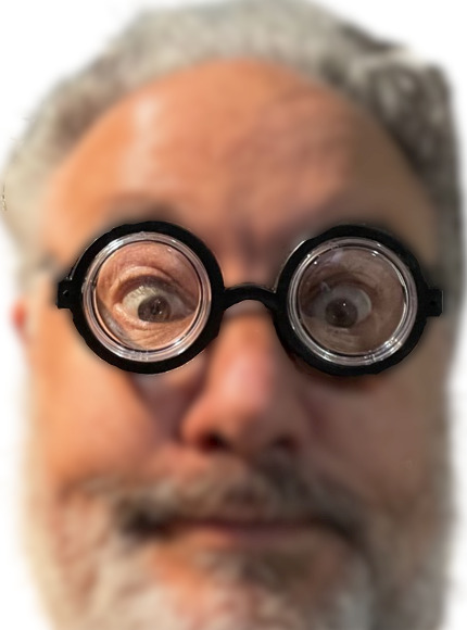 Funny MAGIC NERD GLASSES Eye Dork Thick Lenses Coke Bottle Joke Gag Black Round - Fresh Stock Dated December 2025