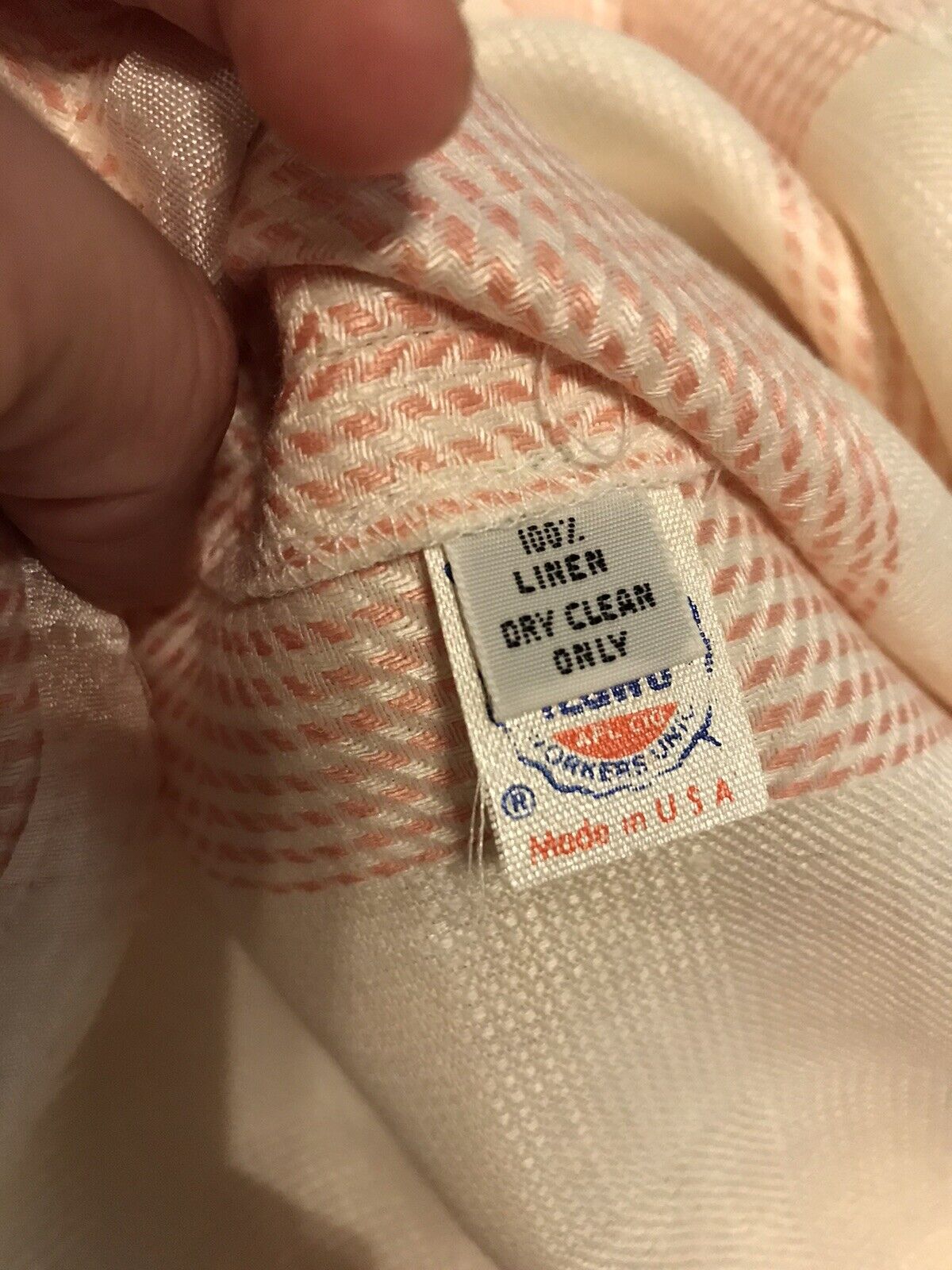 Vintage Deadstock Linen White Pink Pencil Pinup Wiggle Skirt Womens Size 12 NWT - Fresh Stock Dated March 2026