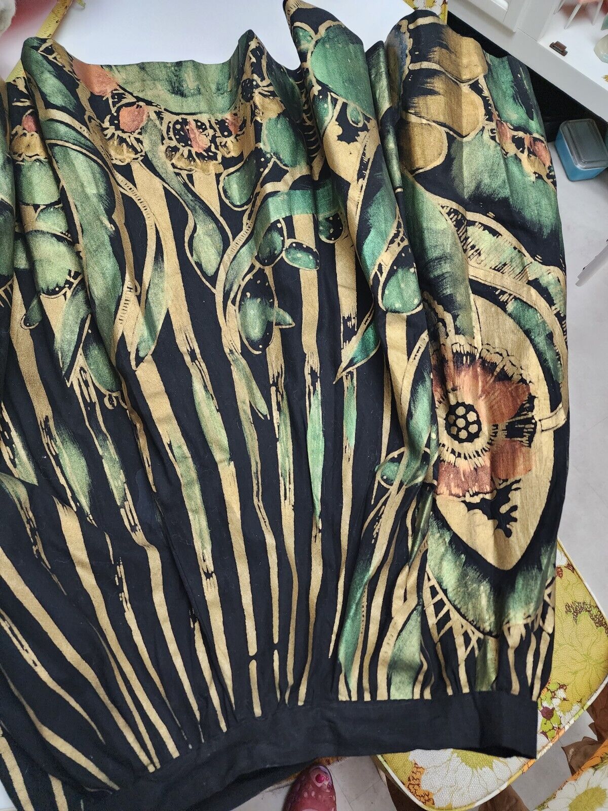 True 1950s Vtg W26-30 Mexican Hand Painted Circle Skirt Mexico Swing Full Dance - Fresh Stock Dated March 2026