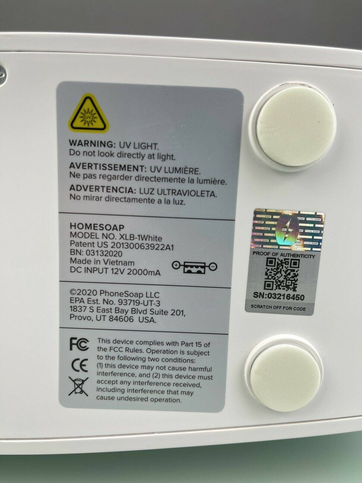 PhoneSoap Homesoap IPHONE 12 / IPAD / TABLET UV Sanitization Sanitize device S21 - Fresh Stock Dated February 2026