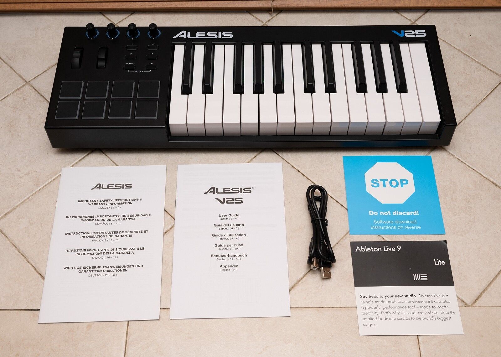 Open Box Alesis V25 MIDI Keyboard Controller - Fresh Stock Dated February 2026