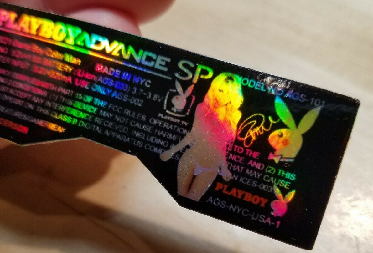 1 Nintendo Game Boy PLAYBOY ADVANCE SP AGS-101 🐇PAMELA ANDERSON📸 HOLO LABEL - Fresh Stock Dated December 2025