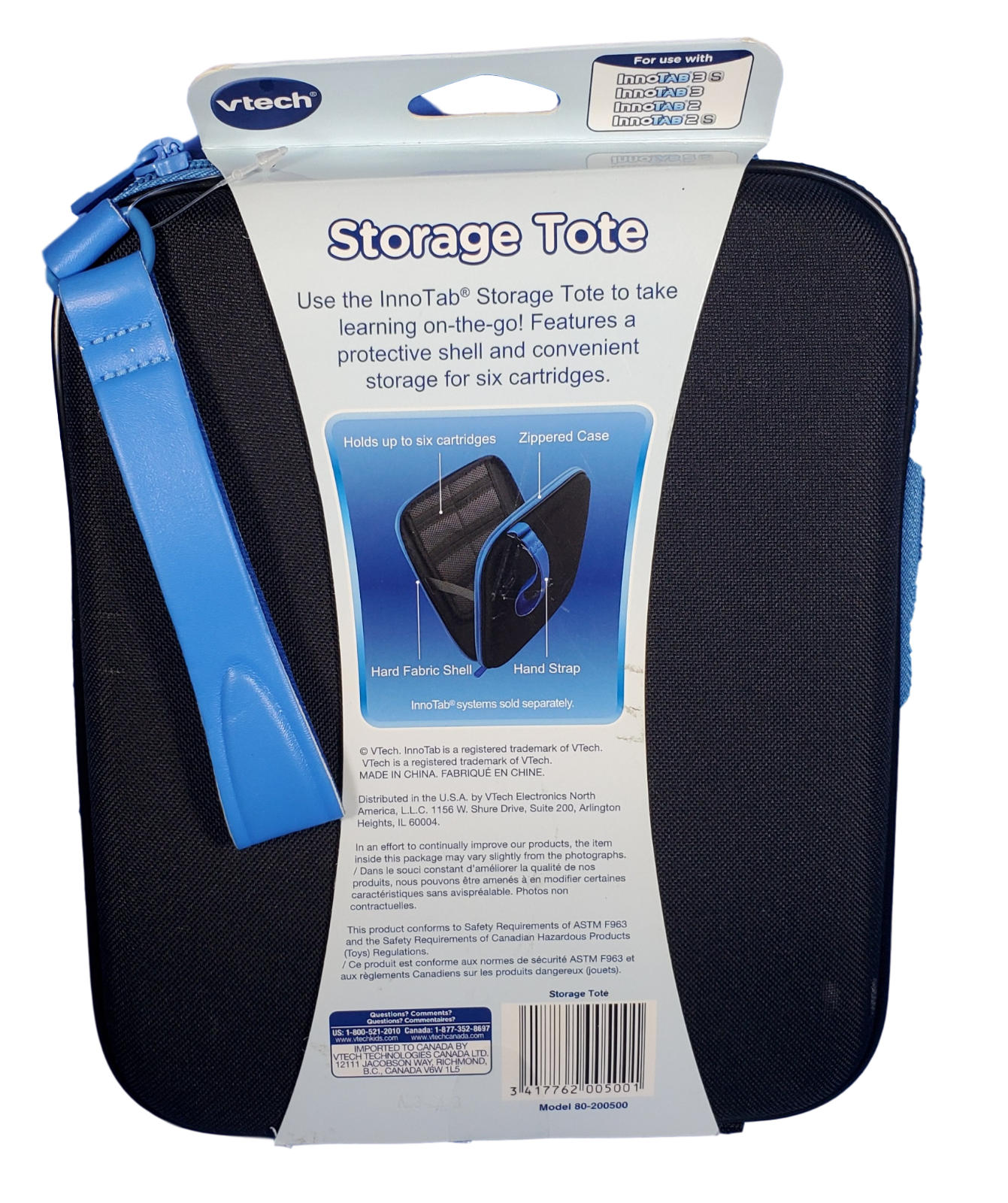 VTech InnoTab Storage Tote, Gray/Blue NEW IN PACKAGE - Fresh Stock Dated February 2026