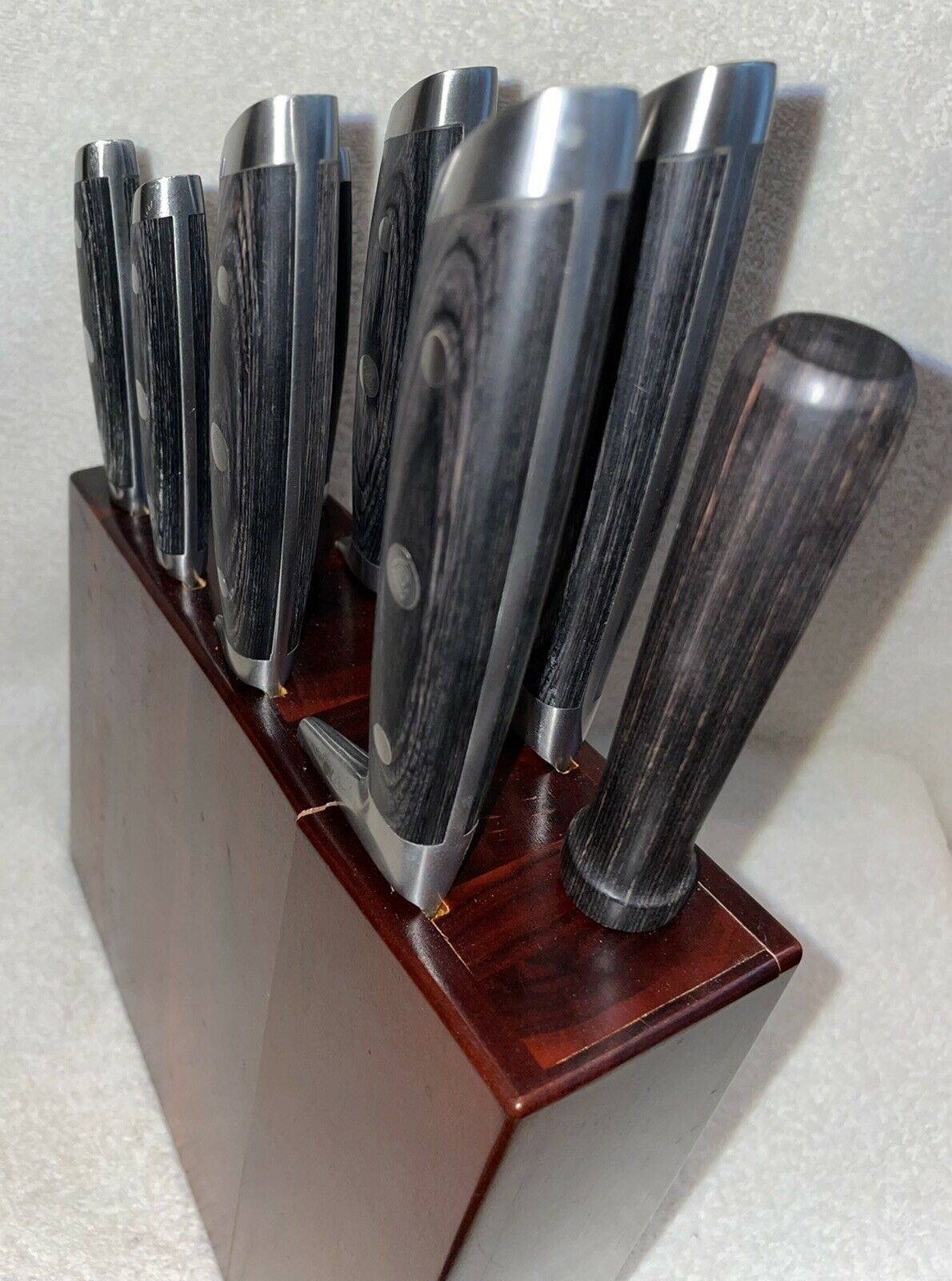 USED DALSTRONG Knife Block Set 8 Pc Gladiator Series German READ DESCRIPTION - Fresh Stock Dated December 2025