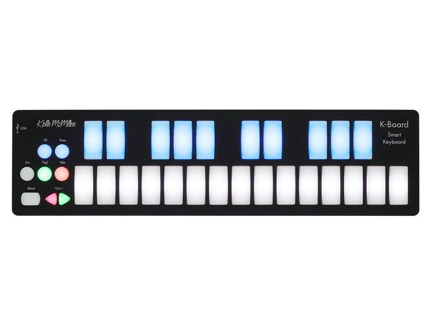 Keith McMillen Instruments K-Board USB MIDI Portable Travel Producer Keyboard - Fresh Stock Dated February 2026