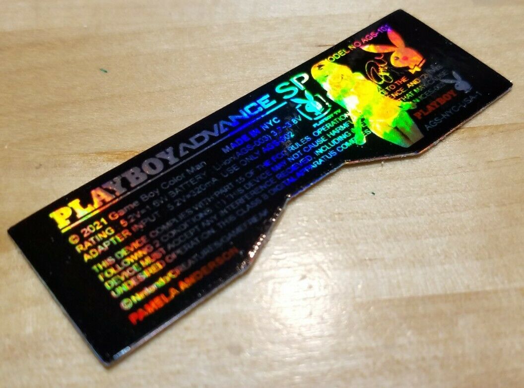 1 Nintendo Game Boy PLAYBOY ADVANCE SP AGS-101 🐇PAMELA ANDERSON📸 HOLO LABEL - Fresh Stock Dated December 2025