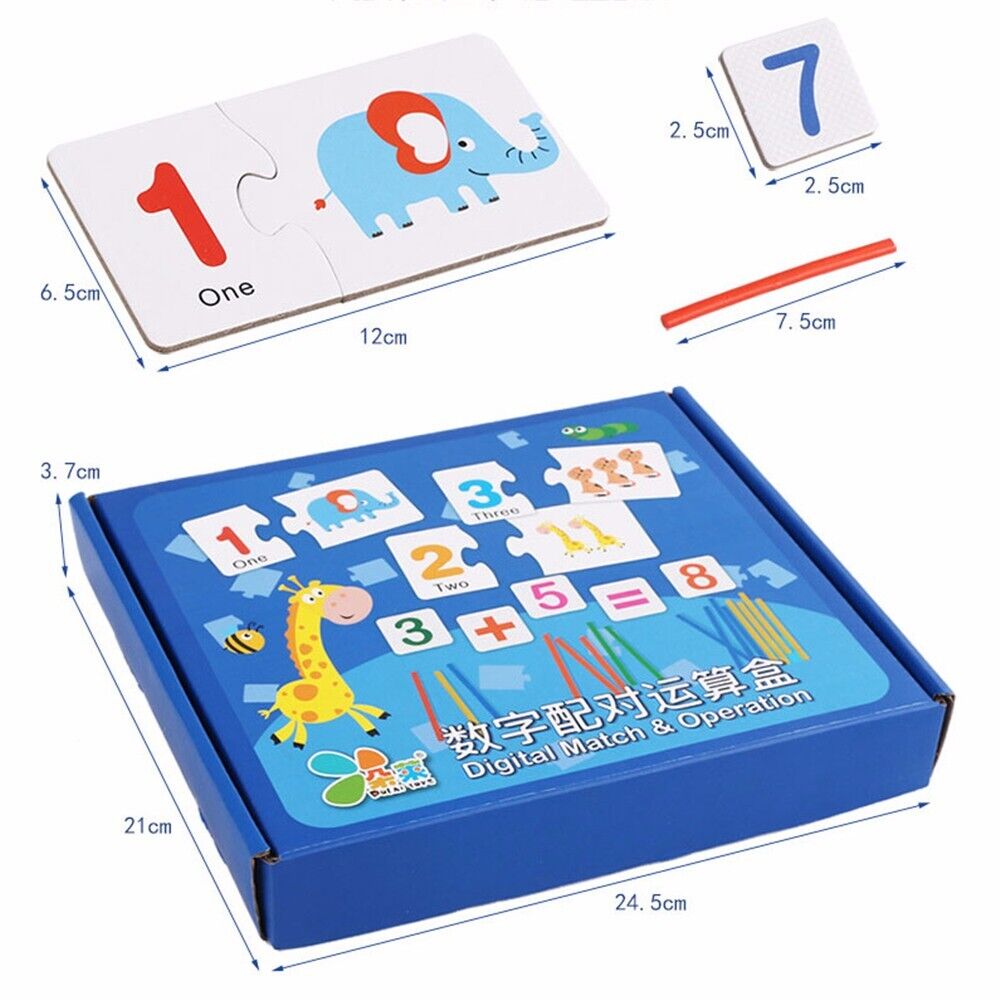 Kids Child Wooden Numbers Mathematics Early Learning Stem for Toddlers Age 3-5 - Fresh Stock Dated February 2026
