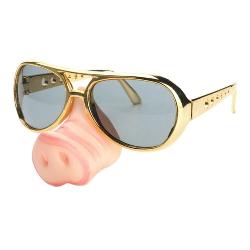 2pcs Fun Pig Nose Big Nose Gray Eyebrow Sunglasses Eye Glasses Party Costume - Fresh Stock Dated February 2026
