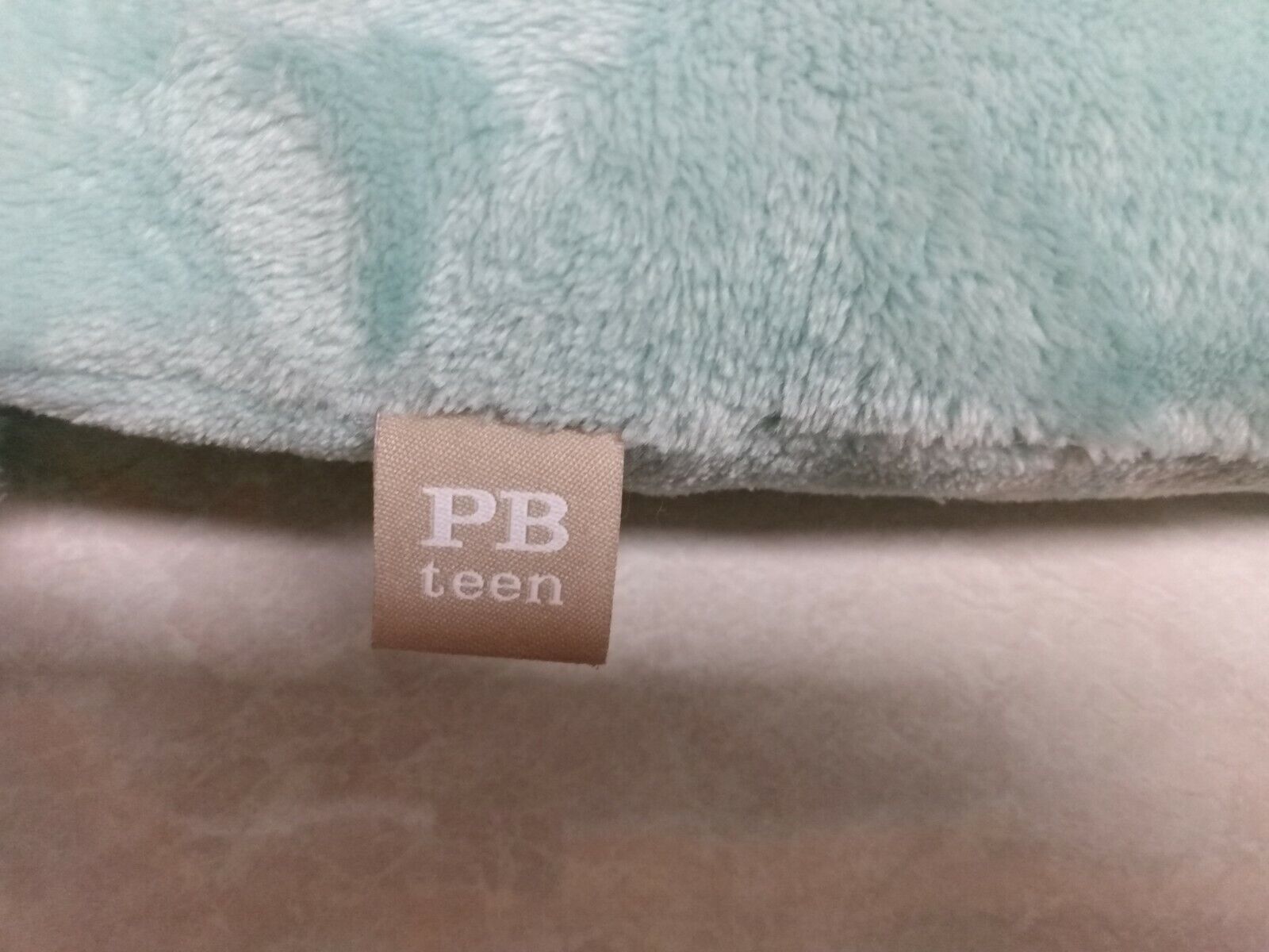 Pottery Barn Teen Bohemian Fringe Plush Turquoise Blue Throw Pillow 13×13