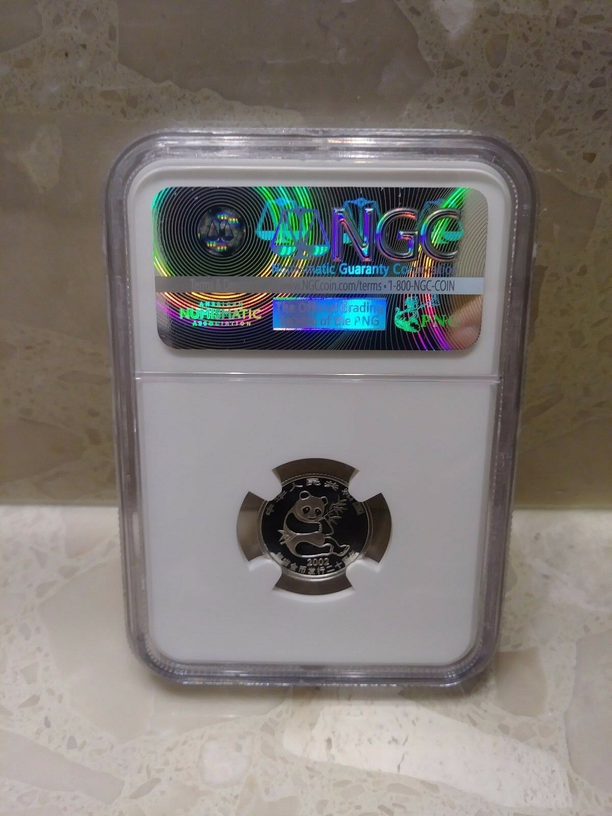 2002 China Platinum 100 Y Panda 20th anniversary - Fresh Stock Dated February 2026