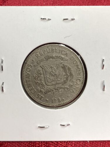 1986~~Dominican Republic 25 Centavos Coin - Fresh Stock Dated February 2026