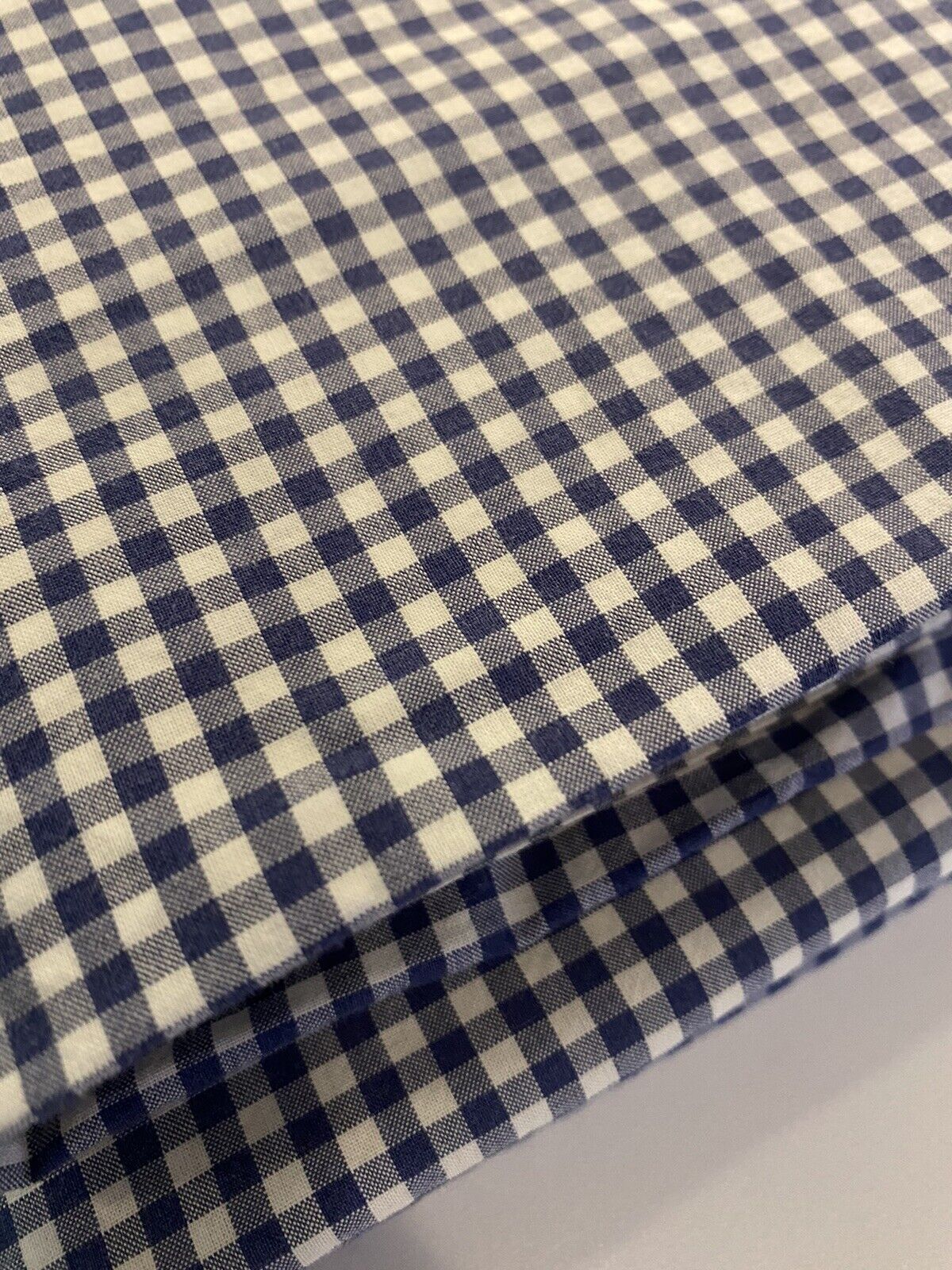 Pottery Barn Kids Blue White Check Gingham Standard Pillow Shams Set Of 2 - Fresh Stock Dated February 2026