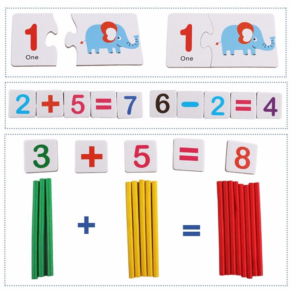 Kids Child Wooden Numbers Mathematics Early Learning Stem for Toddlers Age 3-5 - Fresh Stock Dated February 2026